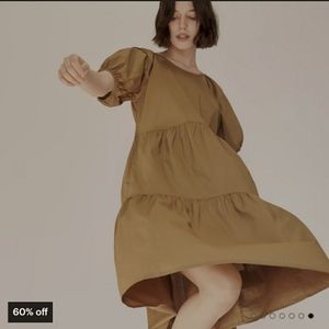 Everlane The Tiered Cotton Dress